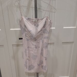 Wilfred Pink Dress with Soft Gray Floral Print